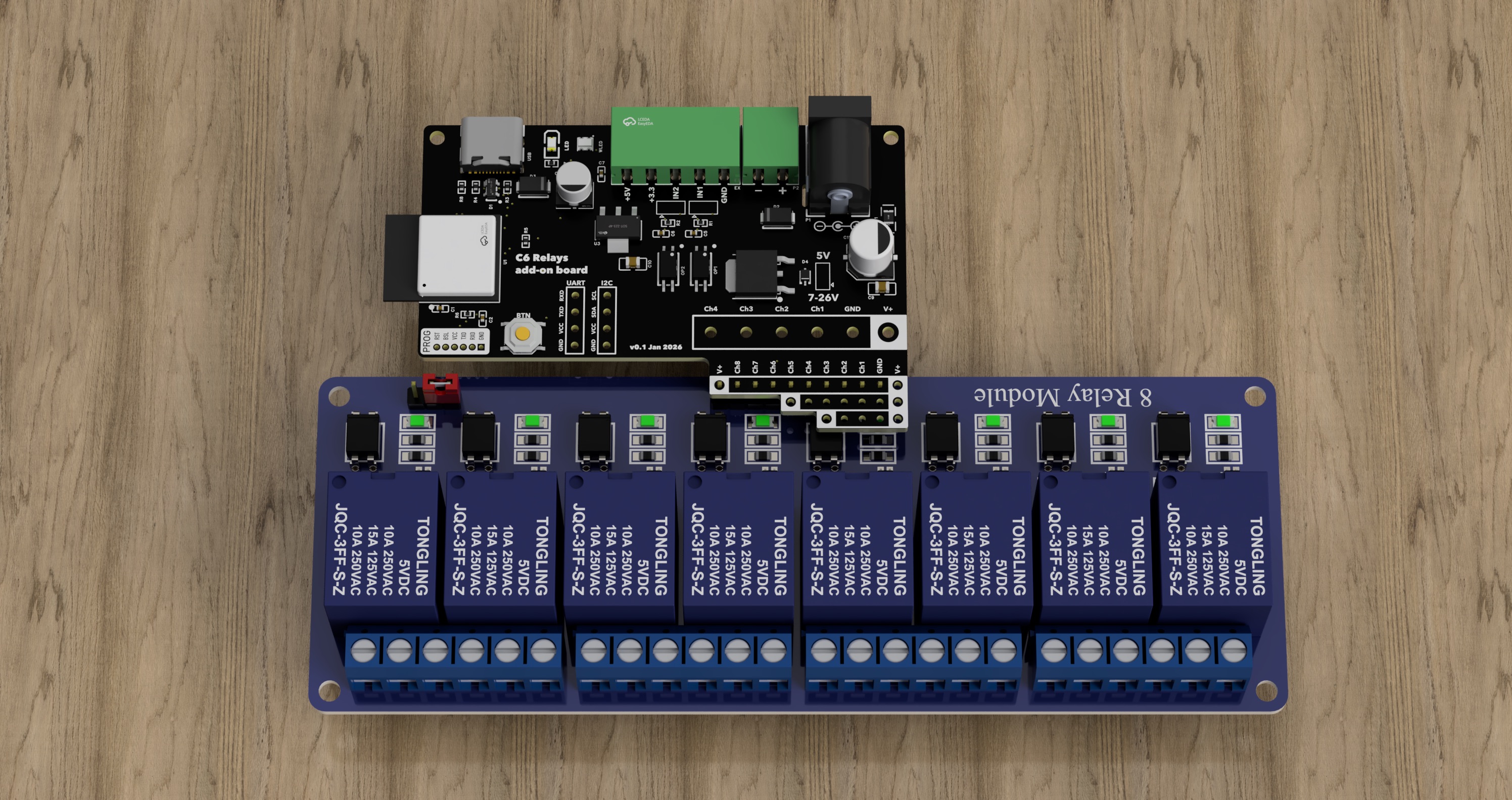 8-channel module (electromechanical relays)